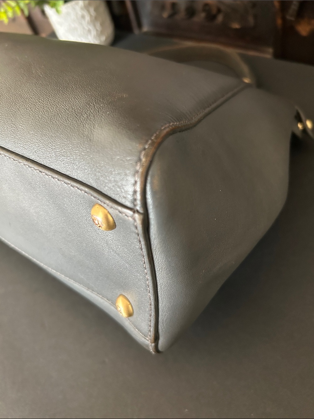 Gray Leather Top-Handle Women’s Bag - Picture 9 of 17